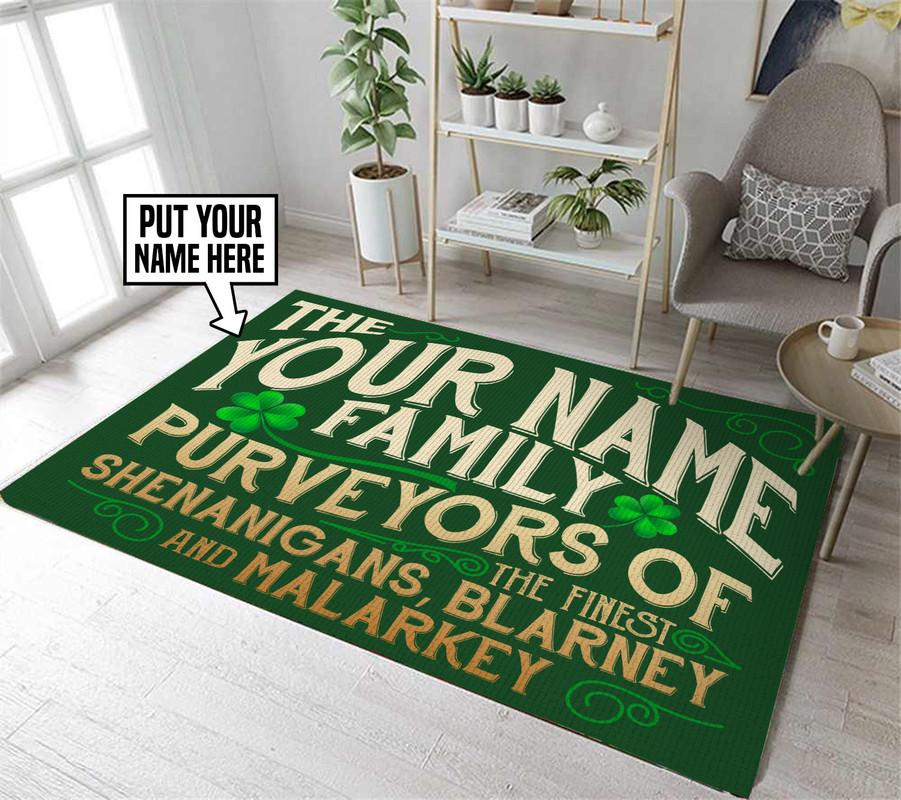 Personalized Shenanigans Family Rug 06862