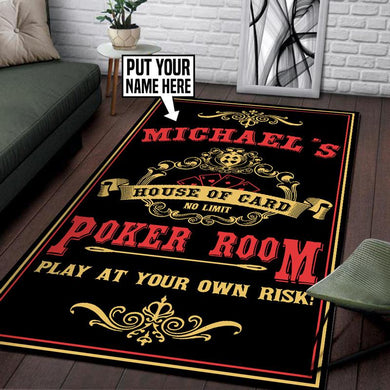 Personalized Poker Room Rug 06084