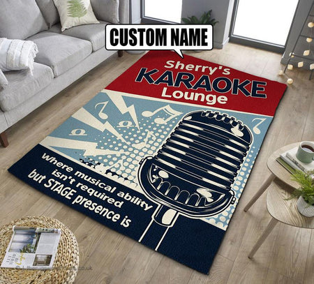 Personalized Karaoke Lounge Rug 06961