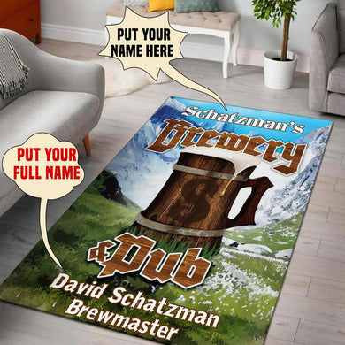 Personalized Brewery And Pub Rug 06459