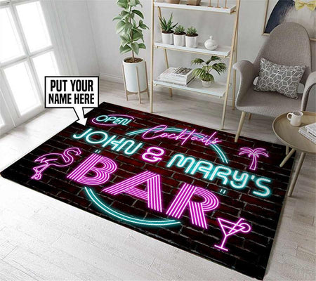 Personalized Cocktail Lounge Rug 06823