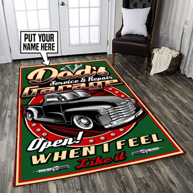 Personalized Garage Rug 06824