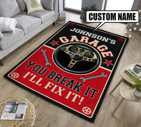 Personalized Garage Rug 07147