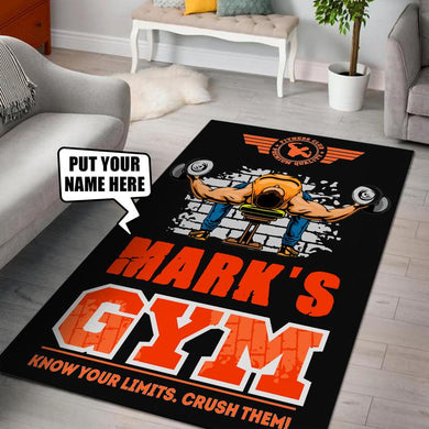 Personalized Fitness Club Rug 06720