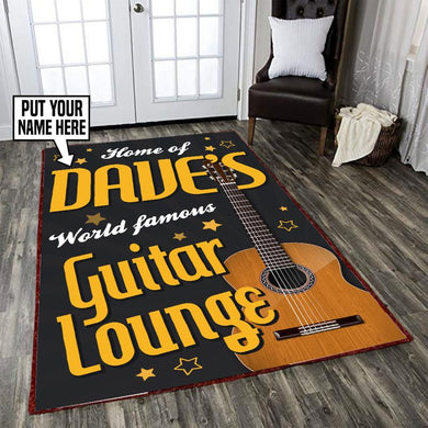 Personalized Guitar Lounge Rug 05977