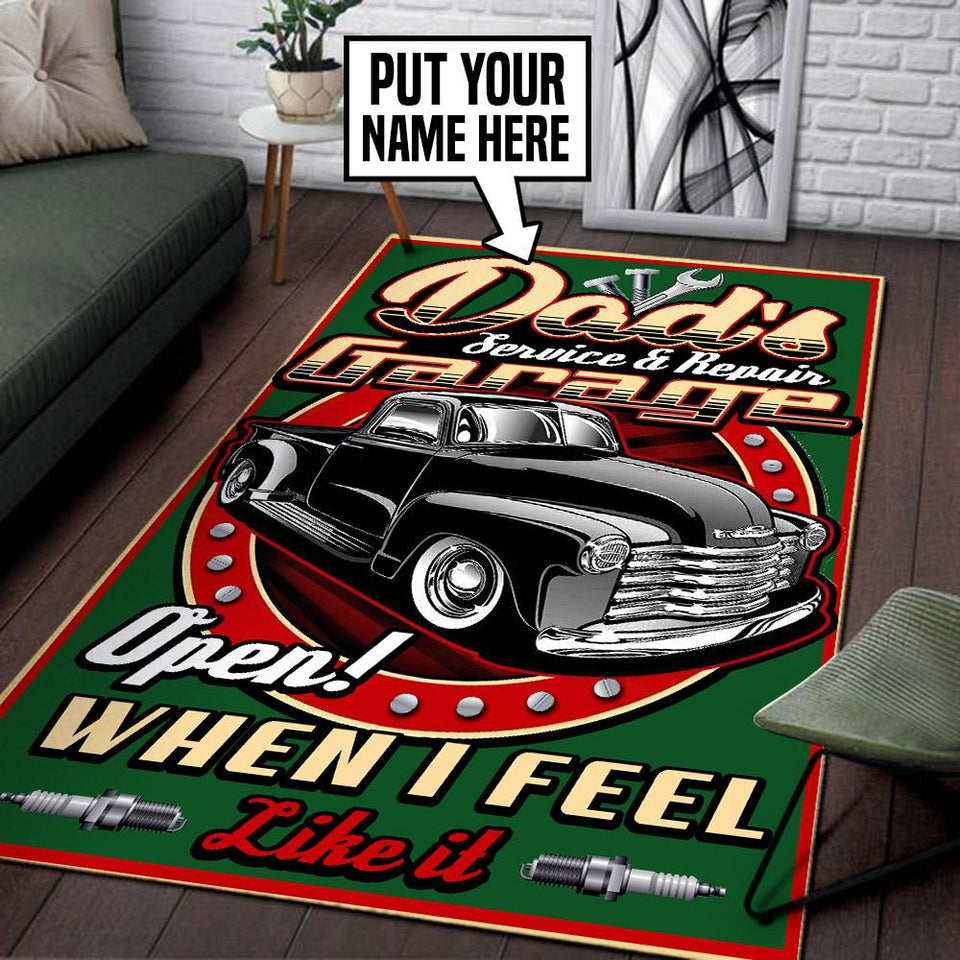 Personalized Garage Rug 06824