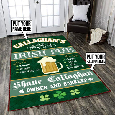 Personalized Irish Pub Rug 06245