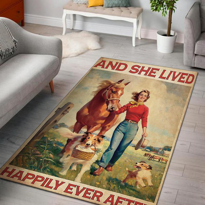 Country Girl Cow Girl Rug 06868