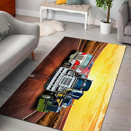 Convoy Rug Truck Driver Convoy Bj And The Bear Smokey And The Bandit Rubber Duck Bj Mckay Snowman Kenworth Mack 01640