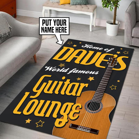Personalized Guitar Lounge Rug 05977