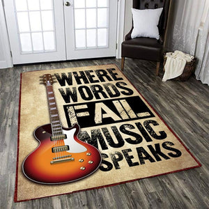 Where Words Fail Music Speaks Rug 05868