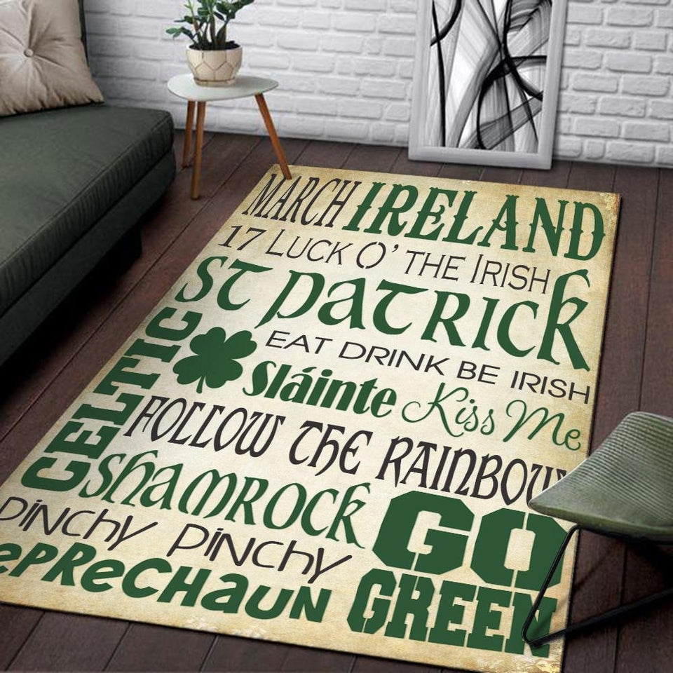 St Patrick Celtic Shamrock Rug 06727