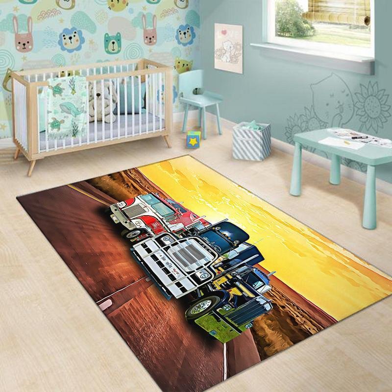 Convoy Rug Truck Driver Convoy Bj And The Bear Smokey And The Bandit Rubber Duck Bj Mckay Snowman Kenworth Mack 01640