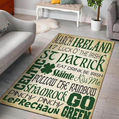 St Patrick Celtic Shamrock Rug 06727