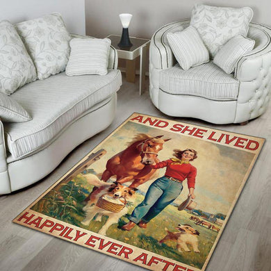 Country Girl Cow Girl Rug 06868