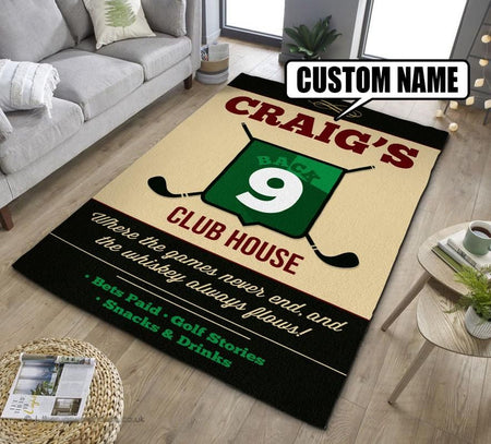 Personalized Back 9 Club Rug 07122