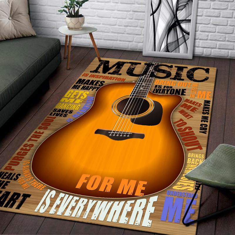 Guitar Music Rug 06182