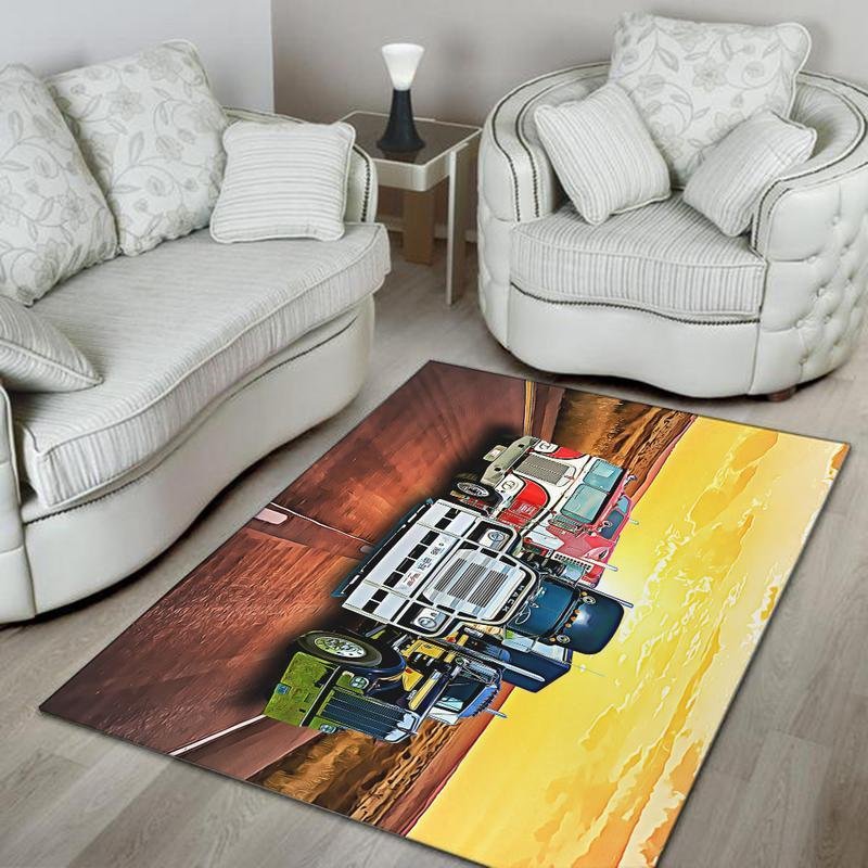 Convoy Rug Truck Driver Convoy Bj And The Bear Smokey And The Bandit Rubber Duck Bj Mckay Snowman Kenworth Mack 01640