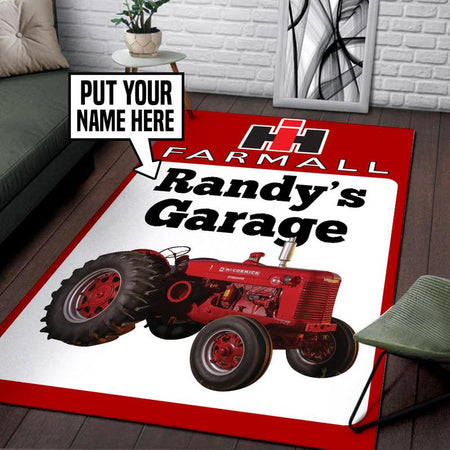 Personalized Farmall Tractor Man Cave Rug 05298