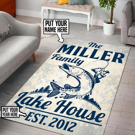 Personalized Lake House Rug 06384