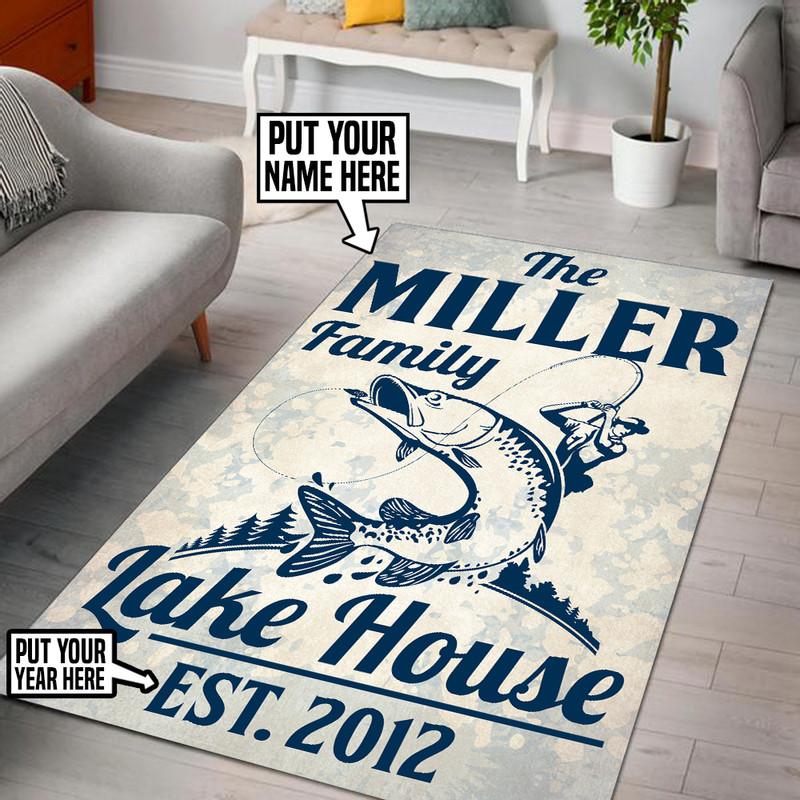 Personalized Lake House Rug 06384