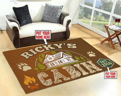Personalized Cabin Rug 06436
