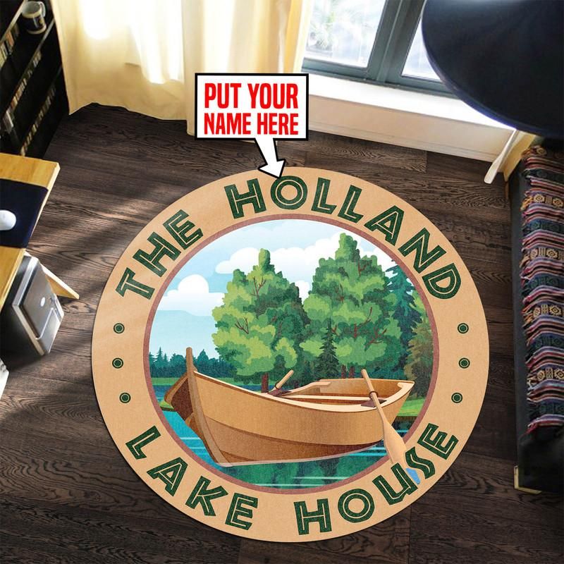 Personalized Lake House Rug 07079