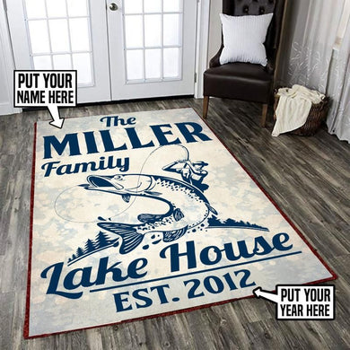 Personalized Lake House Rug 06384