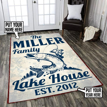 Personalized Lake House Rug 06384