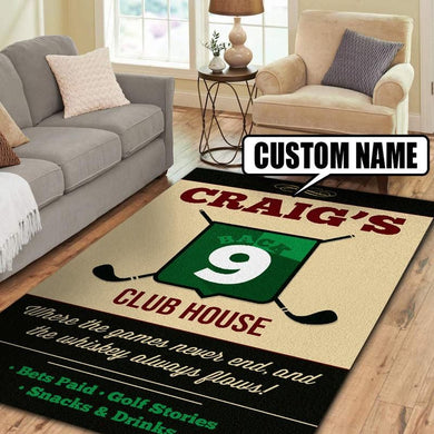 Personalized Back 9 Club Rug 07122
