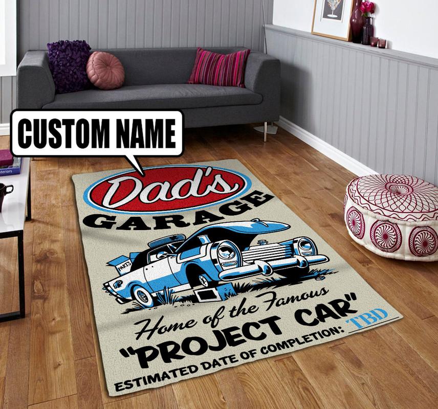 Personalized Garage Home Of The Famous Project Car Rug 06965