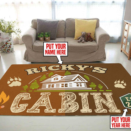 Personalized Cabin Rug 06436