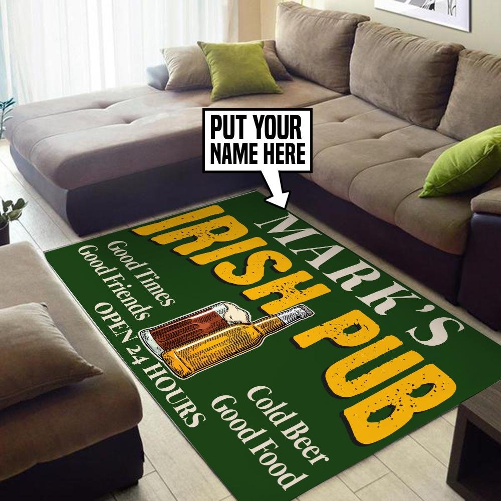 Personalized Irish Pub Rug 05437
