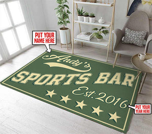 Personalized Sport Bar Rug 06372
