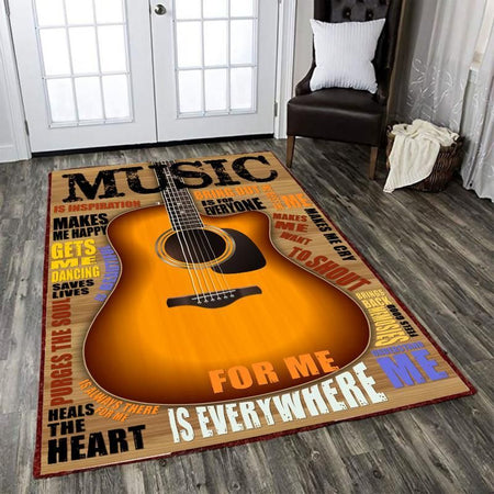 Guitar Music Rug 06182