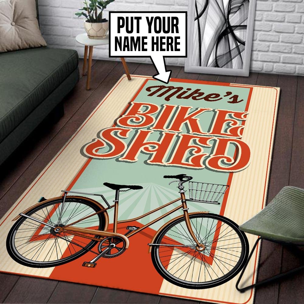 Personalized Bike Shed Rug 06471