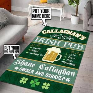 Personalized Irish Pub Rug 06245