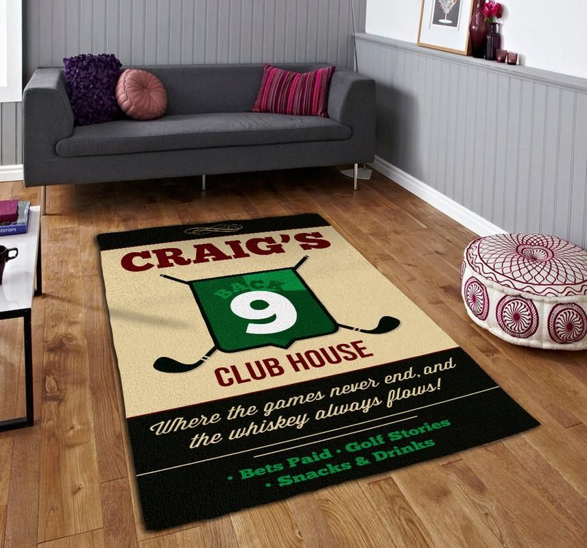 Personalized Back 9 Club Rug 07122