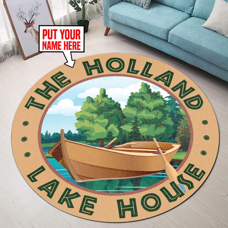 Personalized Lake House Rug 07079