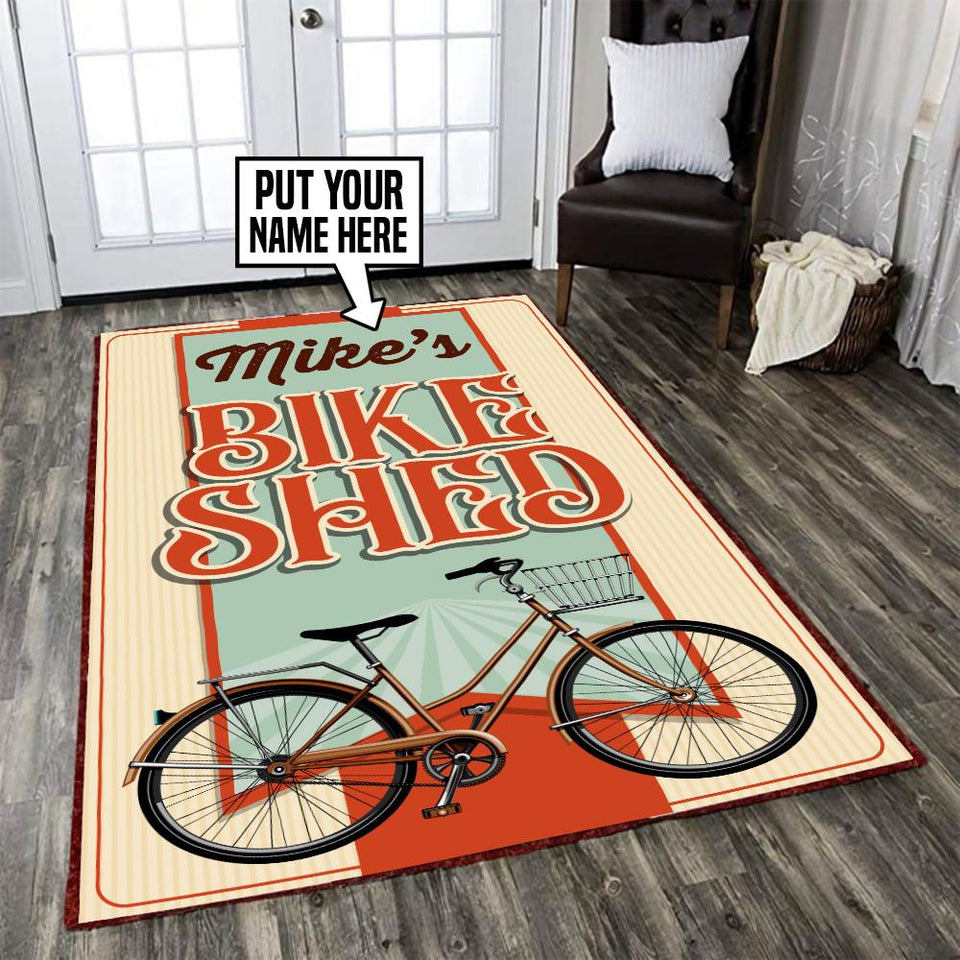 Personalized Bike Shed Rug 06471