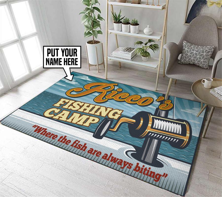 Fishing Camp Personalized Rug 05803