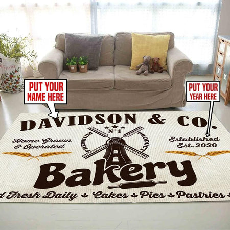Personalized Bakery Rug 06481