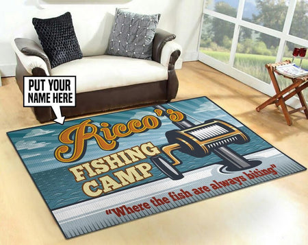 Fishing Camp Personalized Rug 05803