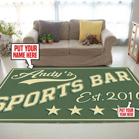 Personalized Sport Bar Rug 06372