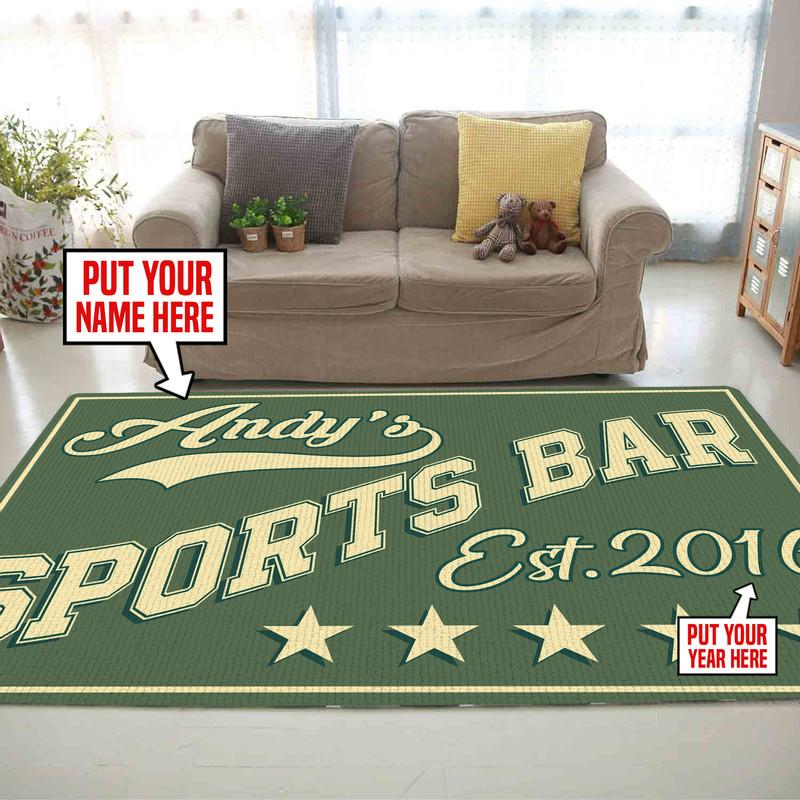 Personalized Sport Bar Rug 06372