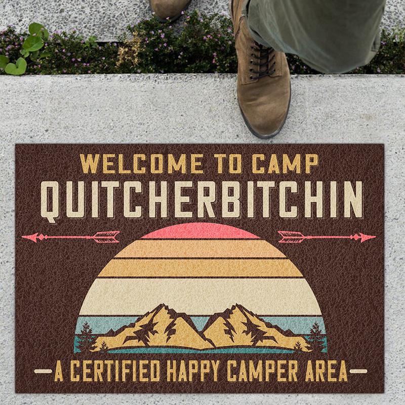 Welcome To Camp Quitcherbitchin Door Mat Inside Rug Floor Outdoor Mats Decorations 07346