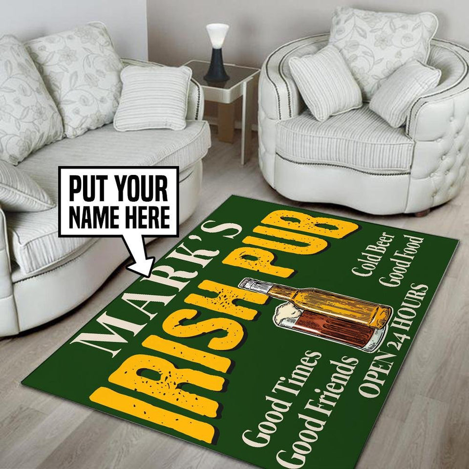 Personalized Irish Pub Rug 05437