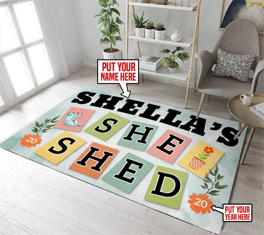 Personalized She Shed Rug 06310