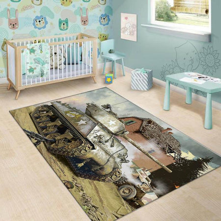 M4a3 (76) Sherman Tank Rug 05111