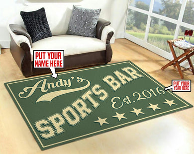 Personalized Sport Bar Rug 06372